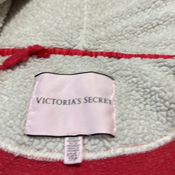 Victoria Secret Robe Size XS/S Hooded Sherpa Pockets - Picture 5 of 6